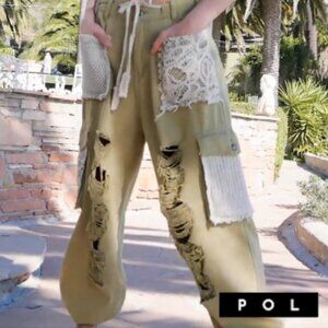 39112 POL Patched Twill Joggers